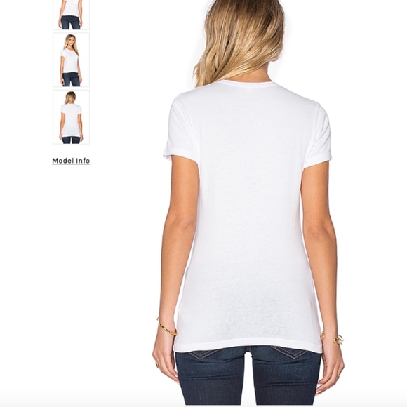 James Perse Skinny Brushed Jersey Pocket Tee - Picture 3 of 3